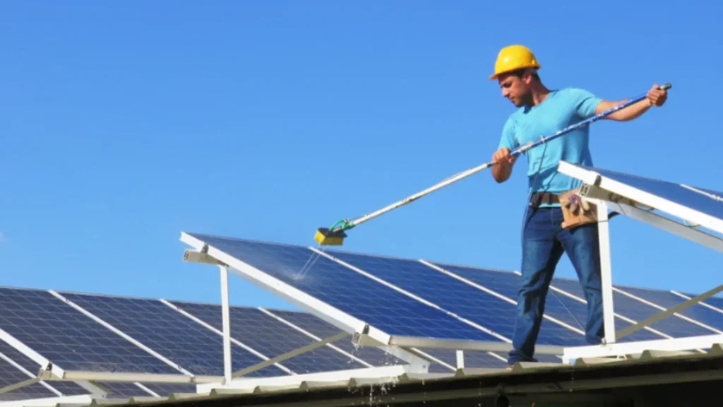solar panel cleaning