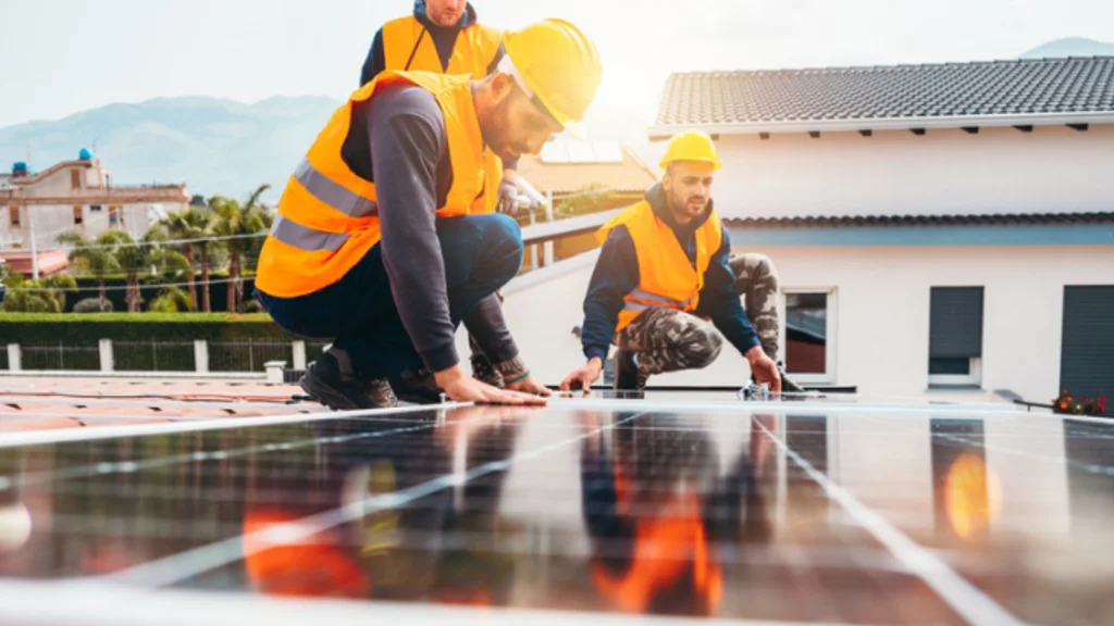 energy chain for a solar panel
