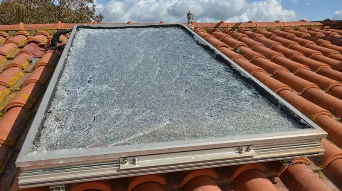 Solar panel hail damage
