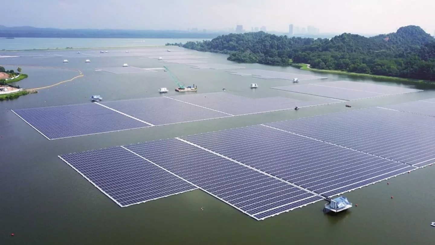 Floating solar farms