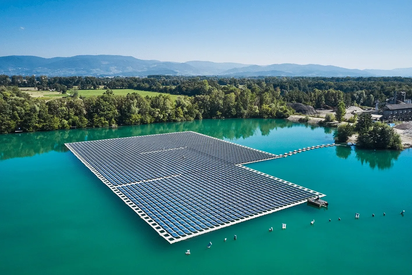 Floating solar farms